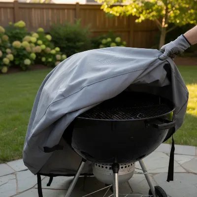 Protecting a seasoned charcoal grill with a cover after use